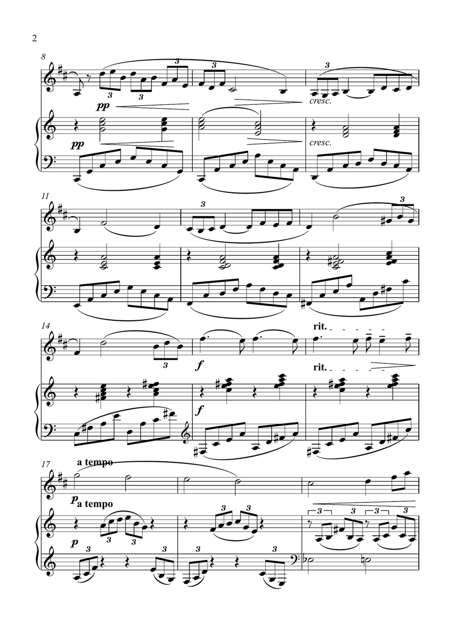 Arabesque No.1 - Clarinet and Piano B-Flat Clarinet scores gallery preview page 2