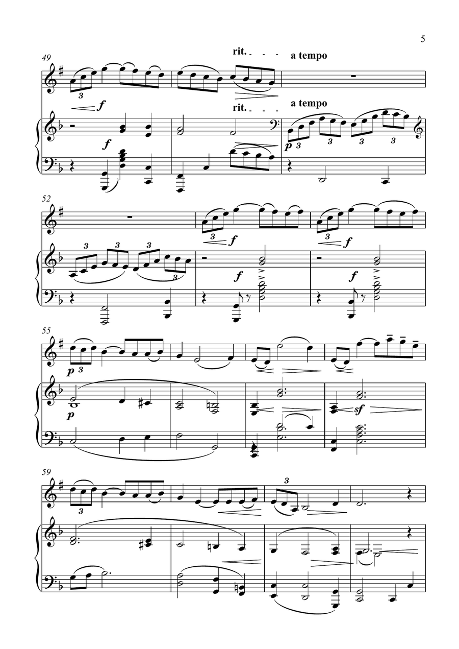 Arabesque No.1 - Clarinet and Piano B-Flat Clarinet scores gallery preview page 5