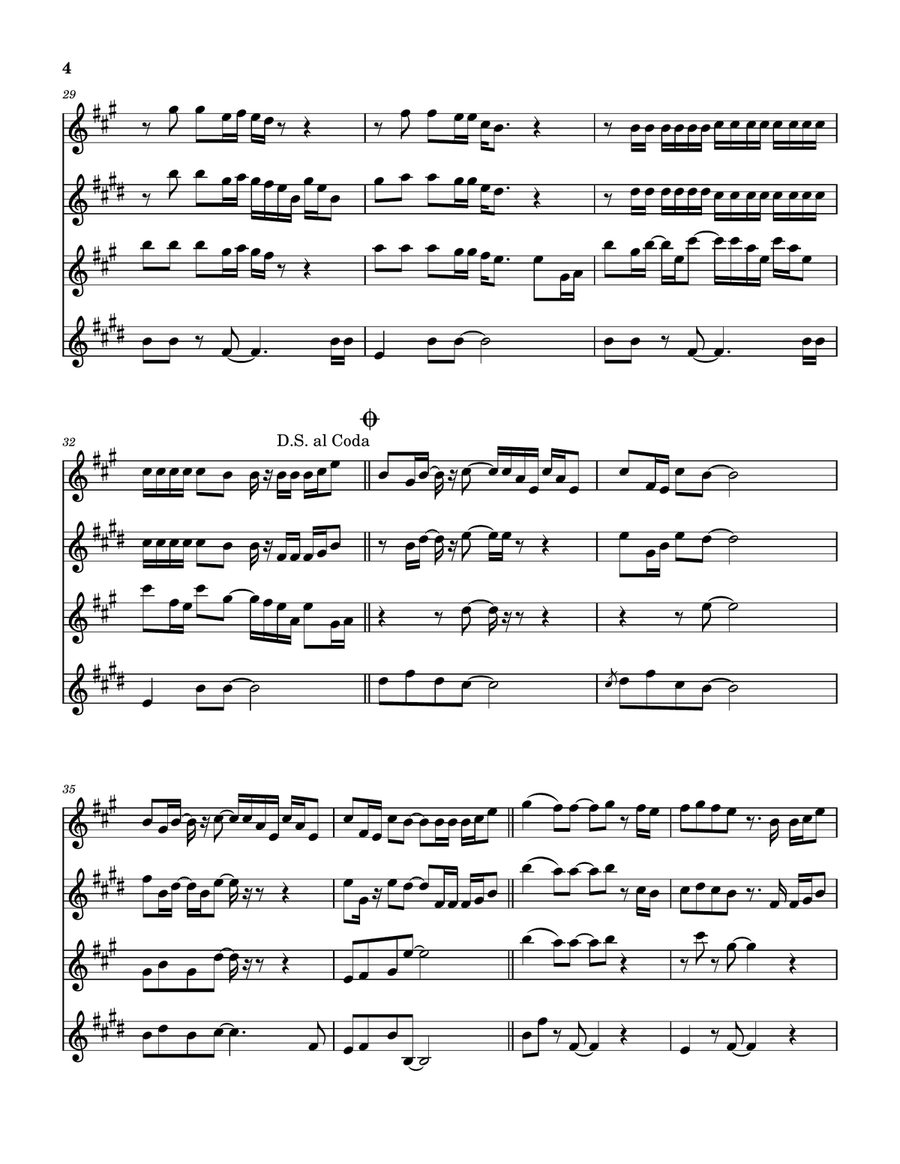 Drowning In Nostalgia Saxophone Quartet scores gallery preview page 5