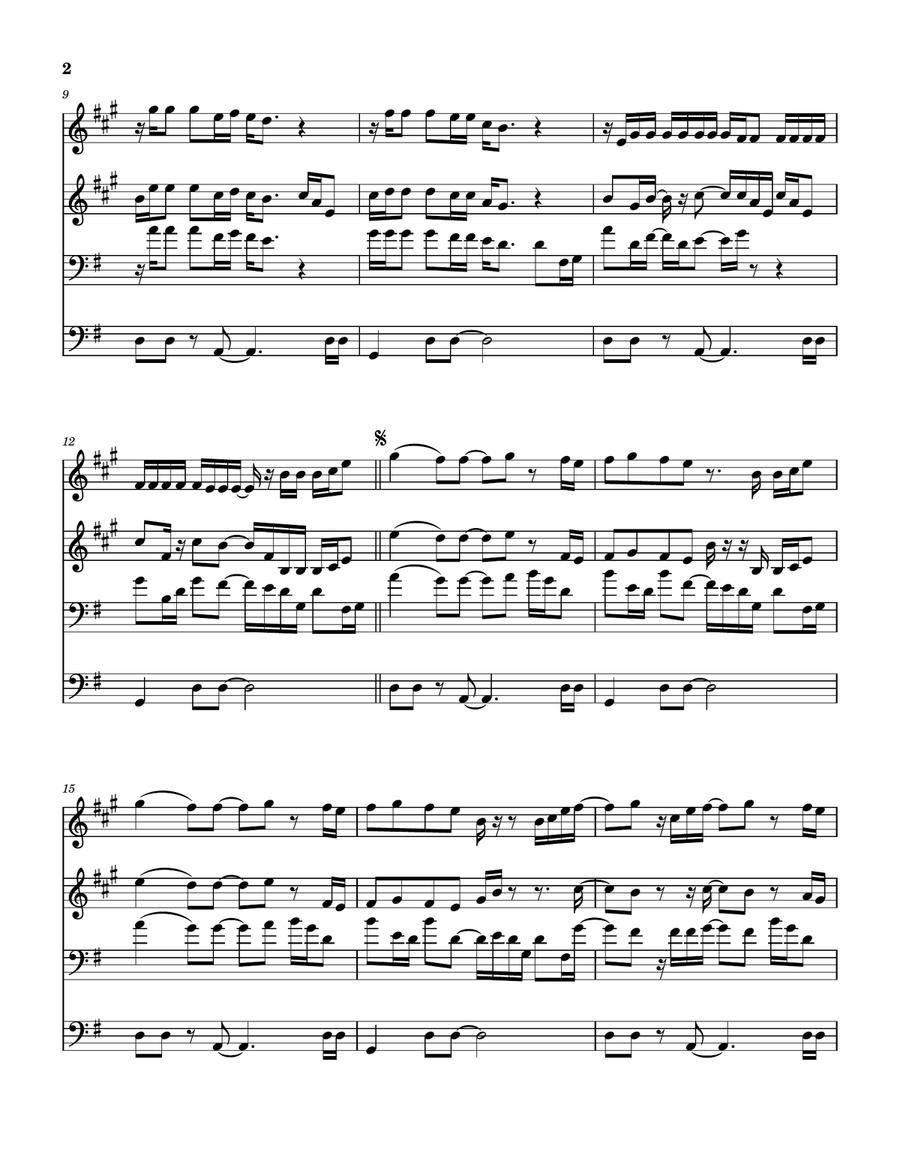 Drowning In Nostalgia Brass Quartet scores gallery preview page 3