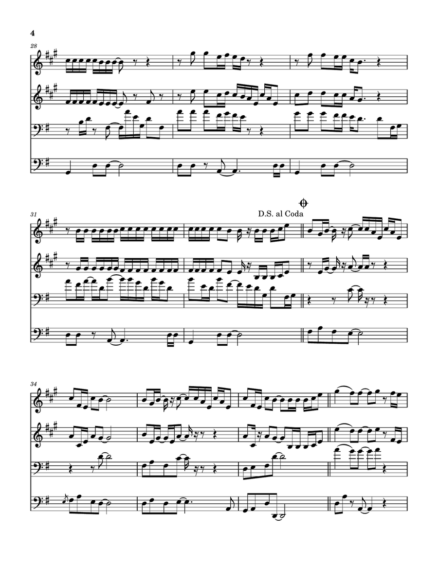 Drowning In Nostalgia Brass Quartet scores gallery preview page 5