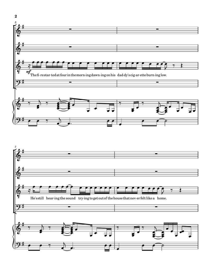 Drowning In Nostalgia Drowning In Nostalgia 4-Part scores gallery preview page 3