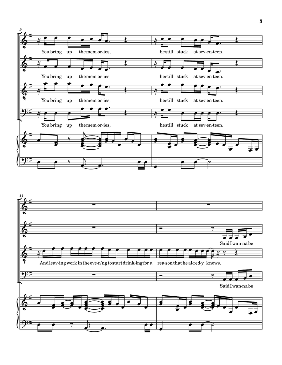 Drowning In Nostalgia Drowning In Nostalgia 4-Part scores gallery preview page 4