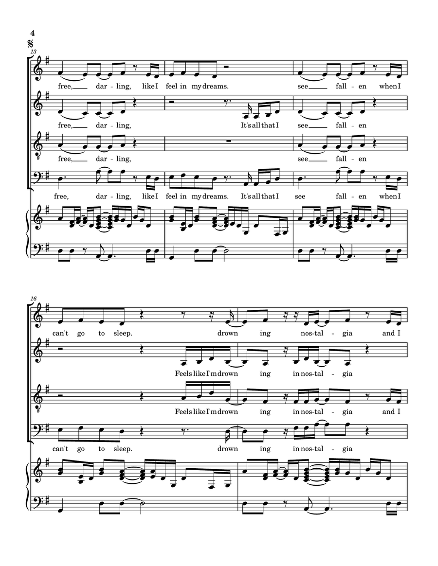 Drowning In Nostalgia Drowning In Nostalgia 4-Part scores gallery preview page 5
