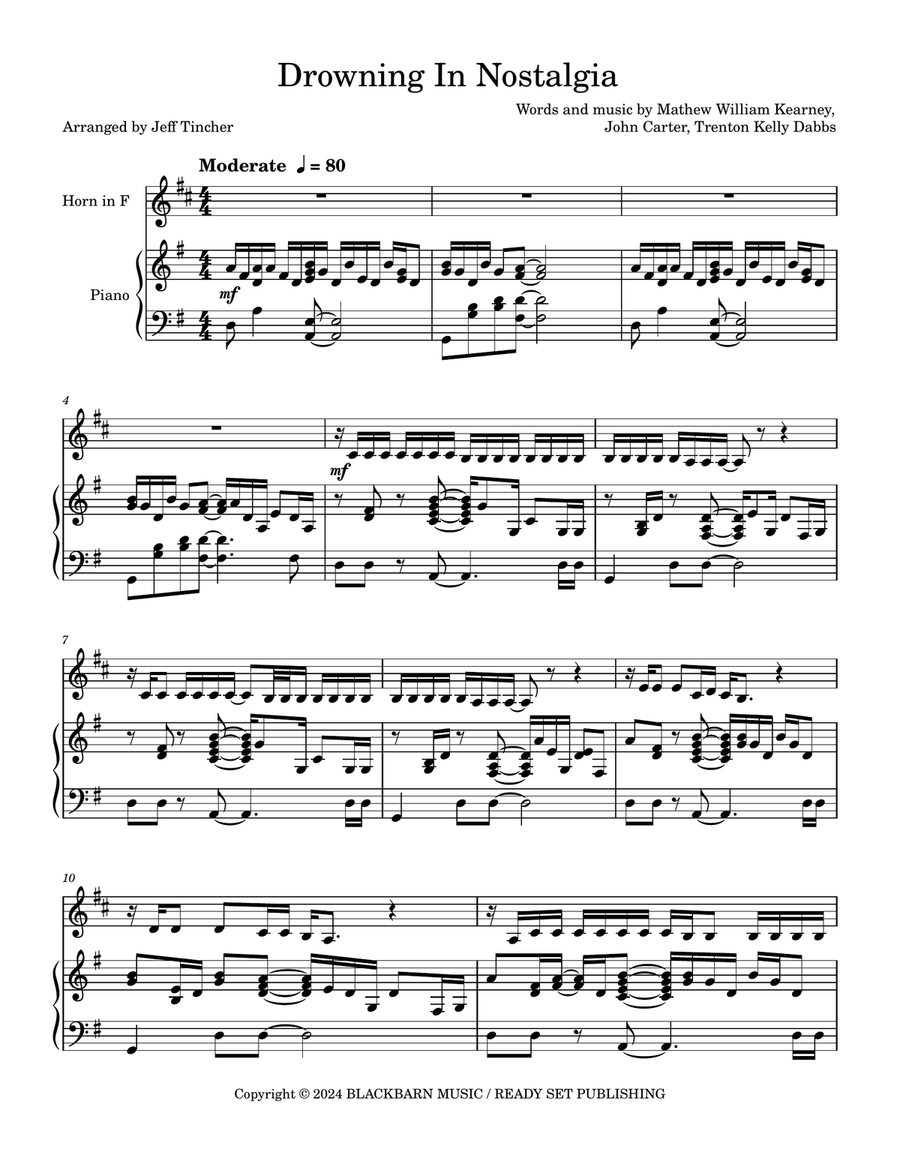 Drowning In Nostalgia Drowning In Nostalgia Piano scores gallery preview page 2