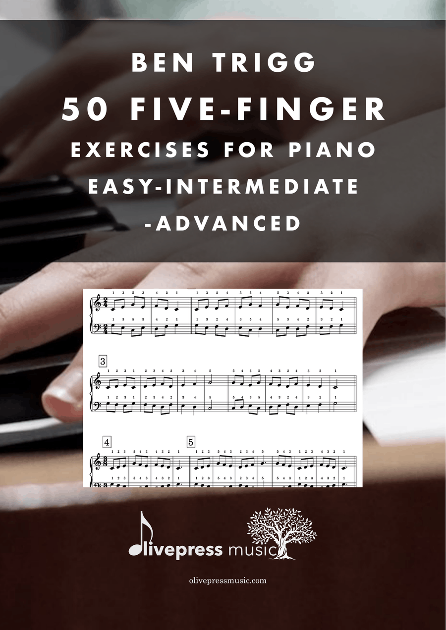 50 Five-finger exercises for Piano Piano Method scores gallery preview page 1