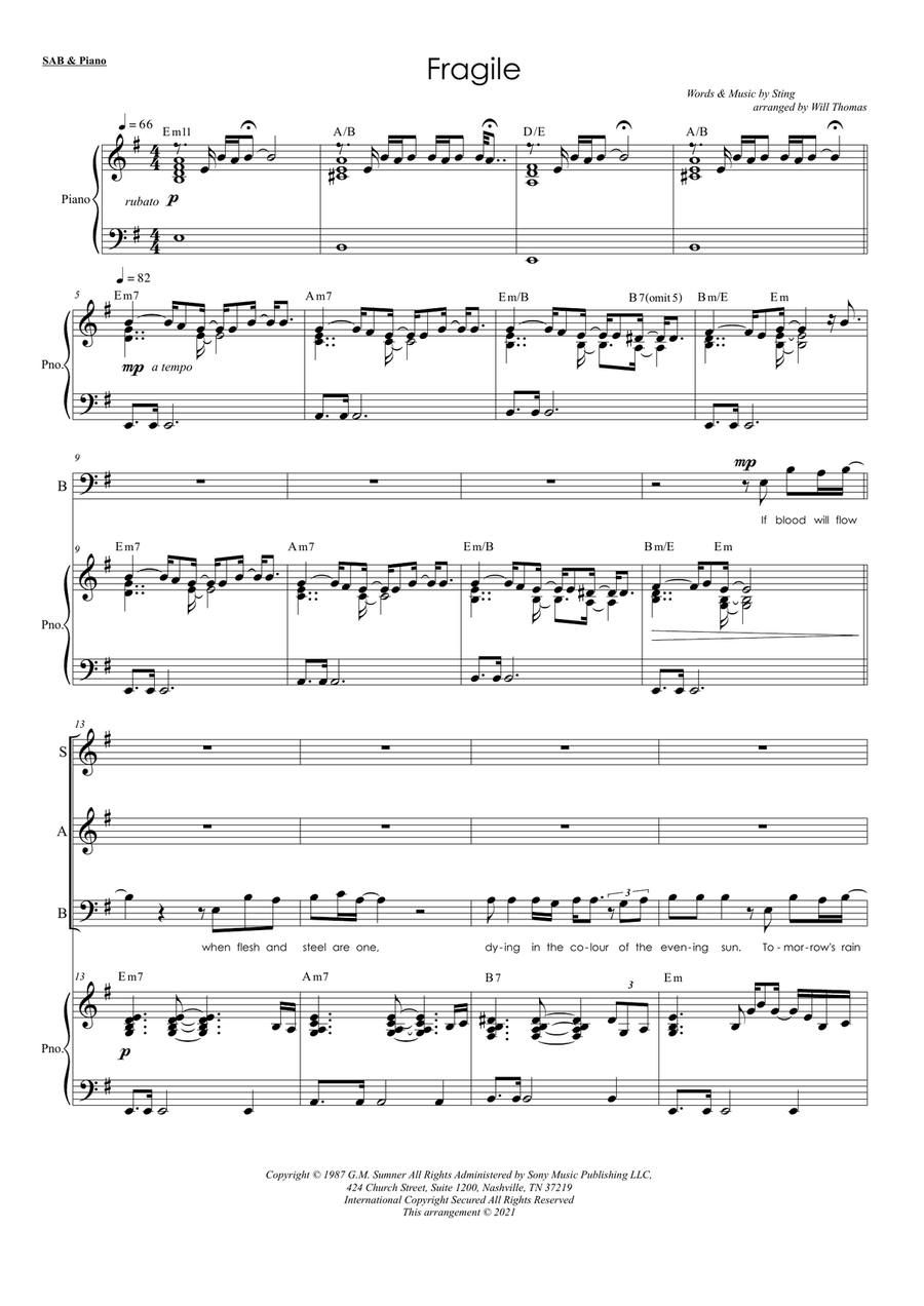 Fragile Fragile 3-Part scores gallery preview page 1