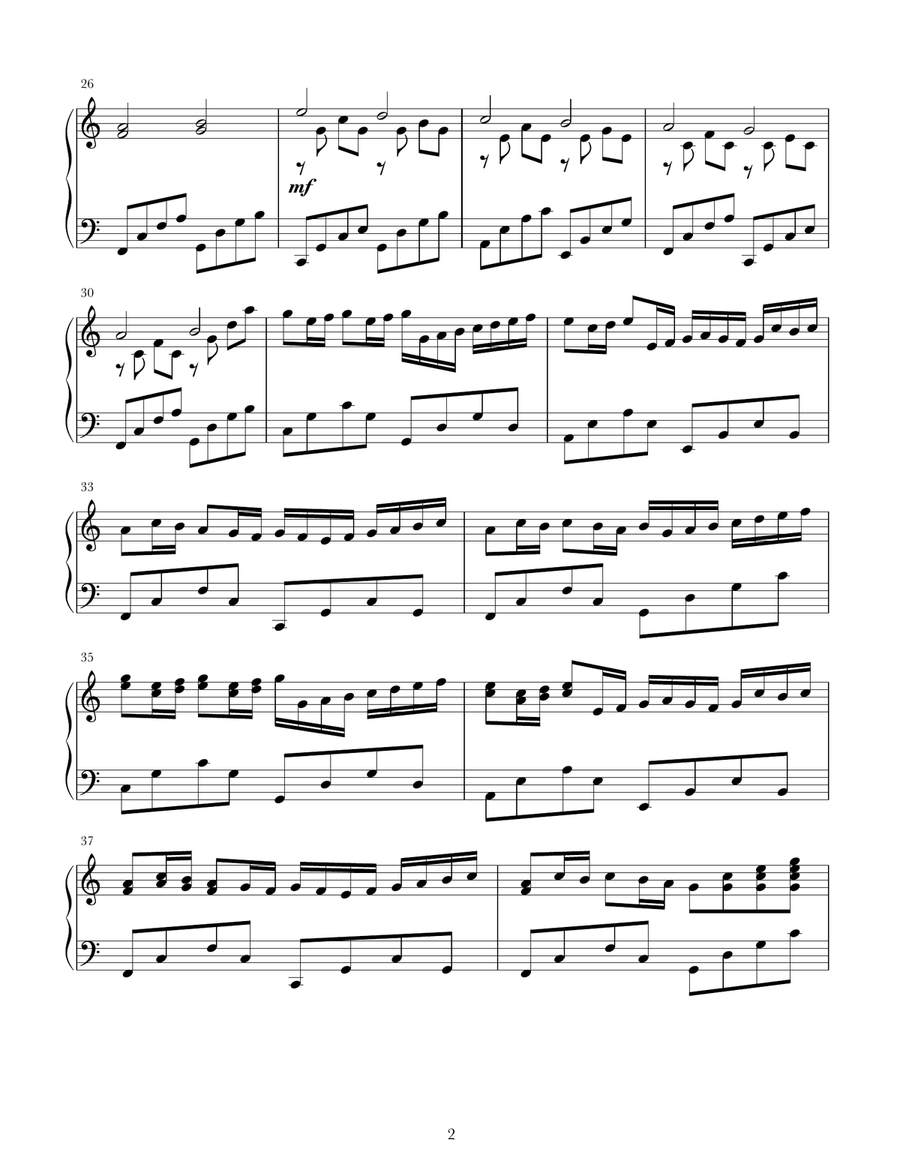 Canon (Pachelbel) Canon (Pachelbel) Piano Solo scores gallery preview page 2