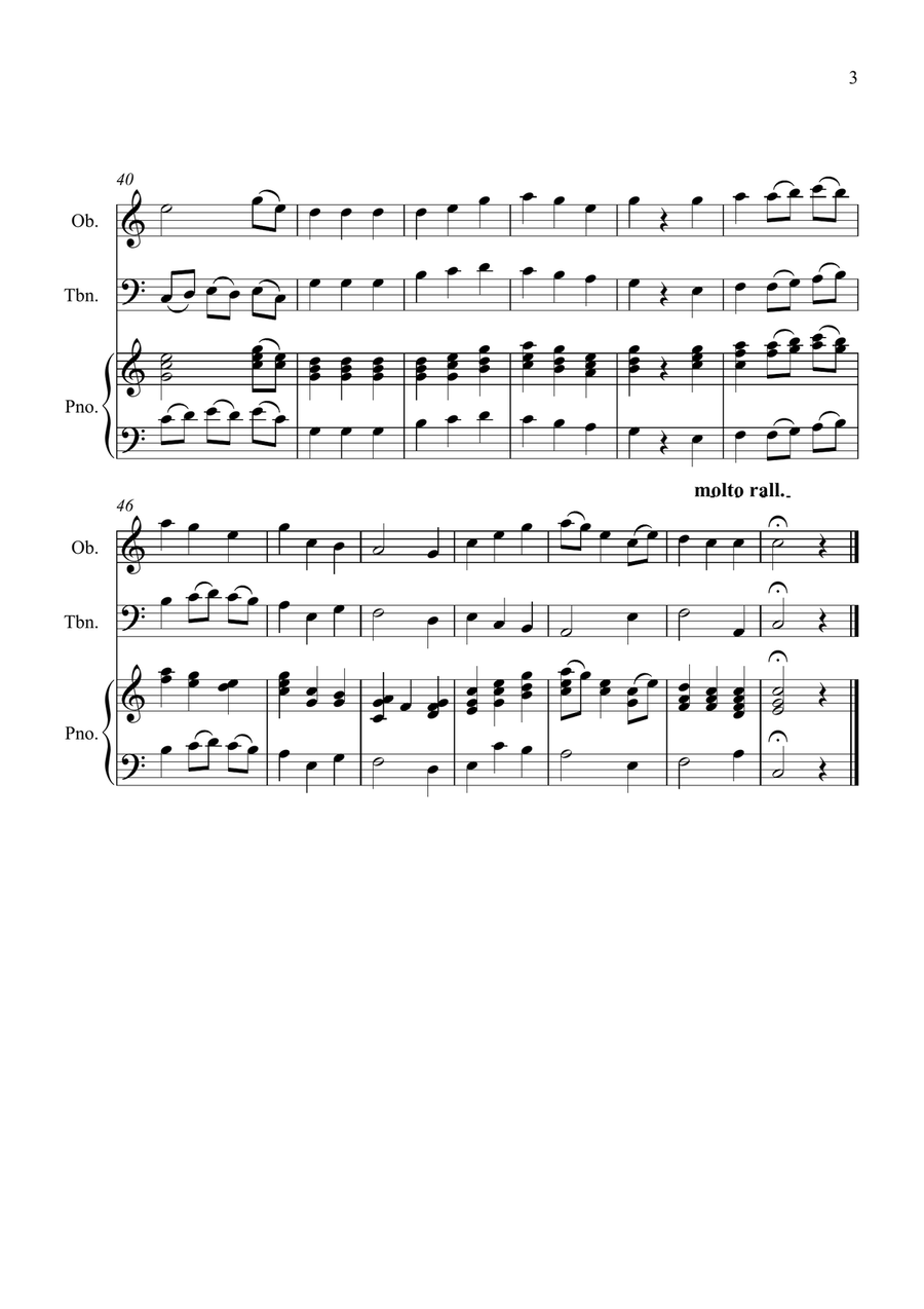Be Thou My Vision for Oboe and Trombone Duet Trombone Duet scores gallery preview page 3
