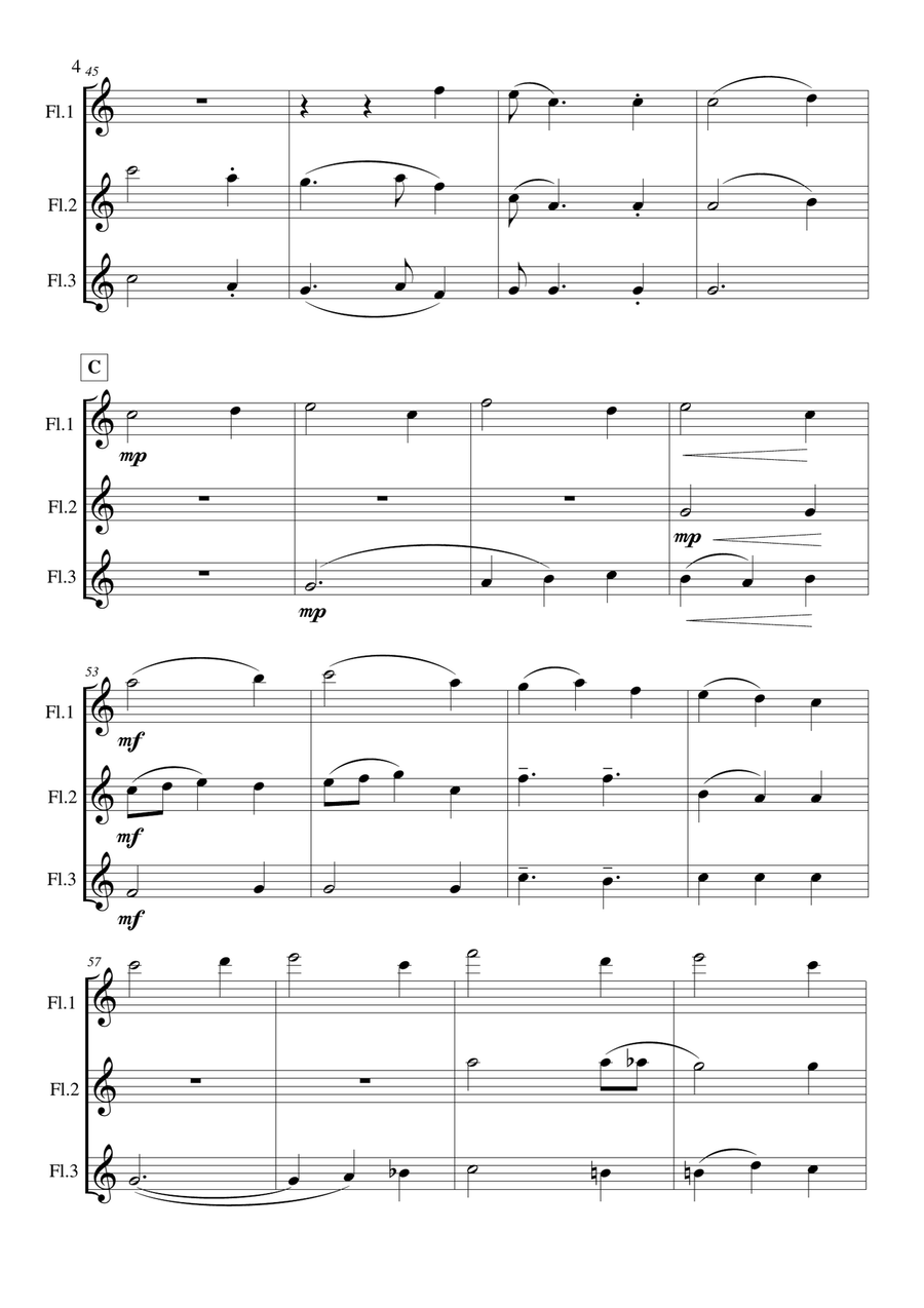 Báidín Fheilimidh Báidín Fheilimidh Flute Trio scores gallery preview page 5