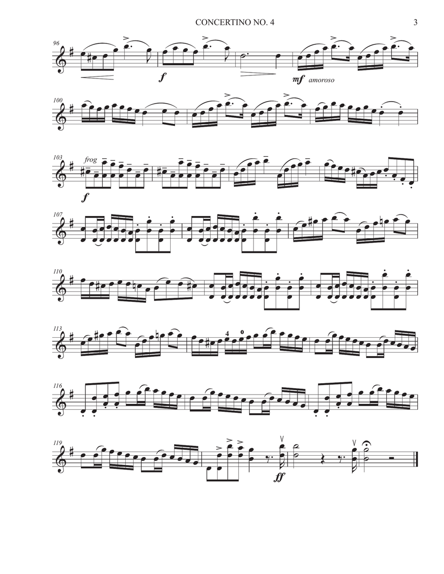 Huber Concertino No. 4, Op. 8 Violin Solo scores gallery preview page 3