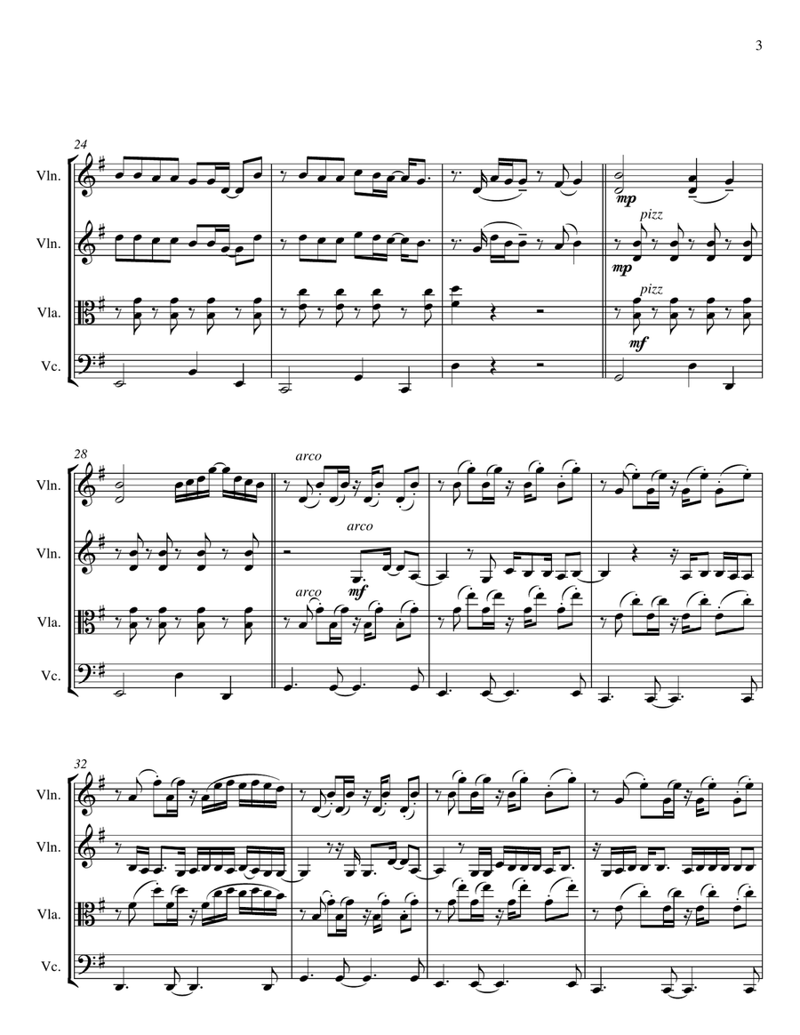 Everything Has Changed Everything Has Changed String Quartet scores gallery preview page 3