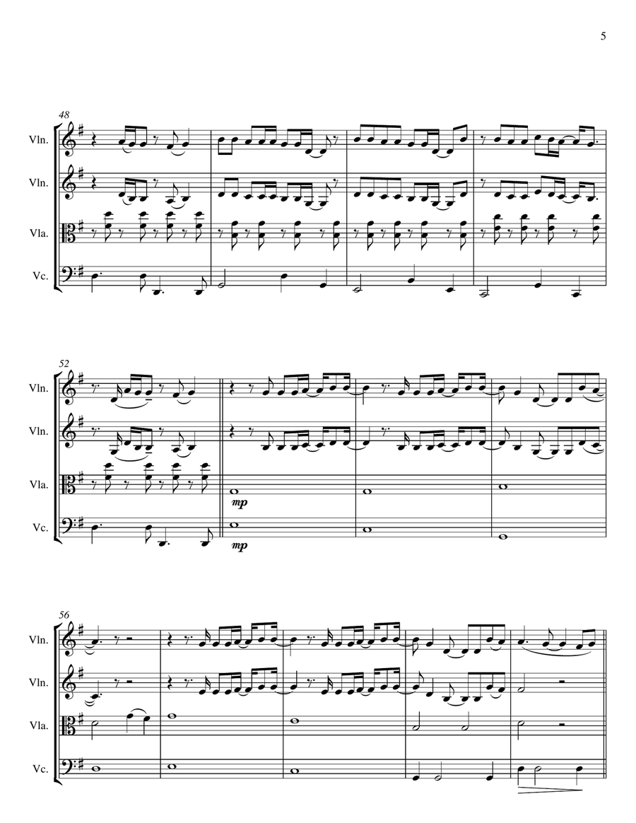 Everything Has Changed Everything Has Changed String Quartet scores gallery preview page 5