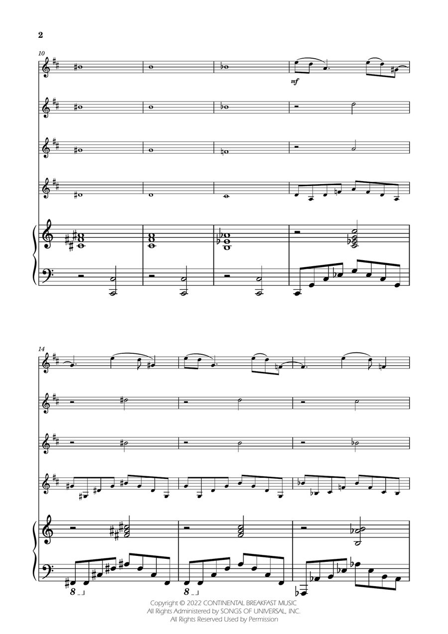 Severance - Main Title Theme Brass Quartet scores gallery preview page 2