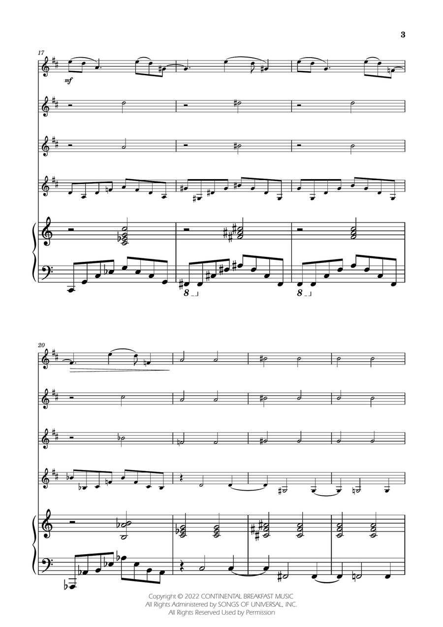 Severance - Main Title Theme Brass Quartet scores gallery preview page 3