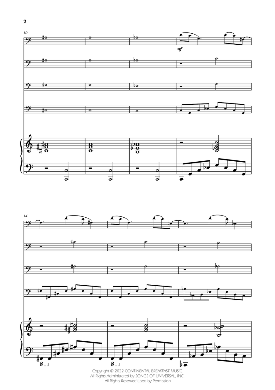 Severance - Main Title Theme Brass Quartet scores gallery preview page 2