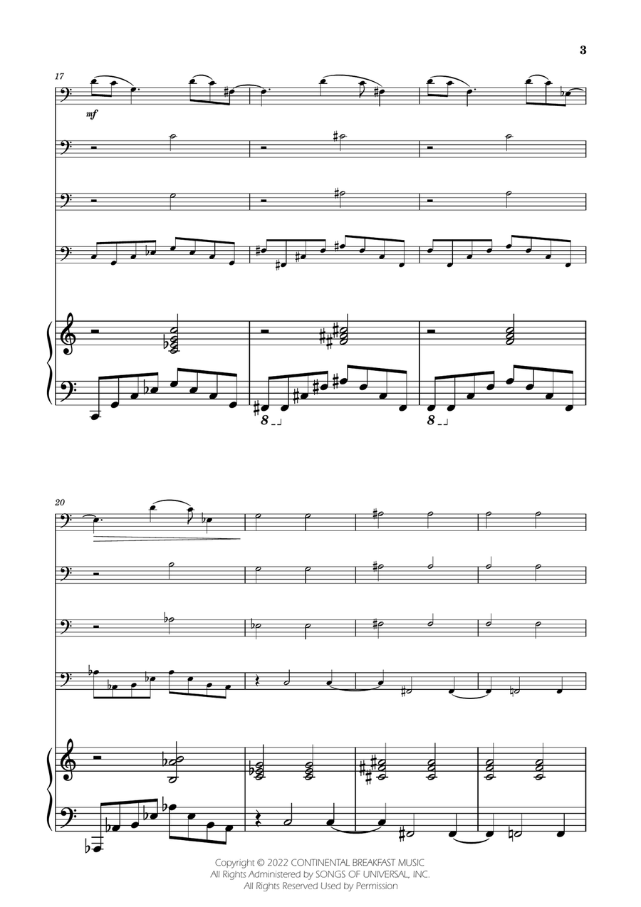 Severance - Main Title Theme Brass Quartet scores gallery preview page 3