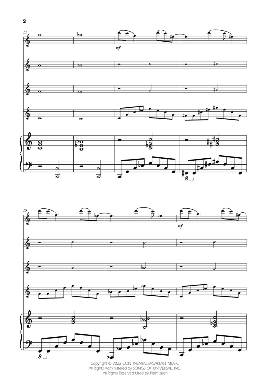 Severance - Main Title Theme String Quartet scores gallery preview page 2