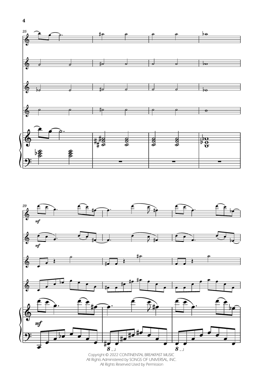 Severance - Main Title Theme String Quartet scores gallery preview page 4