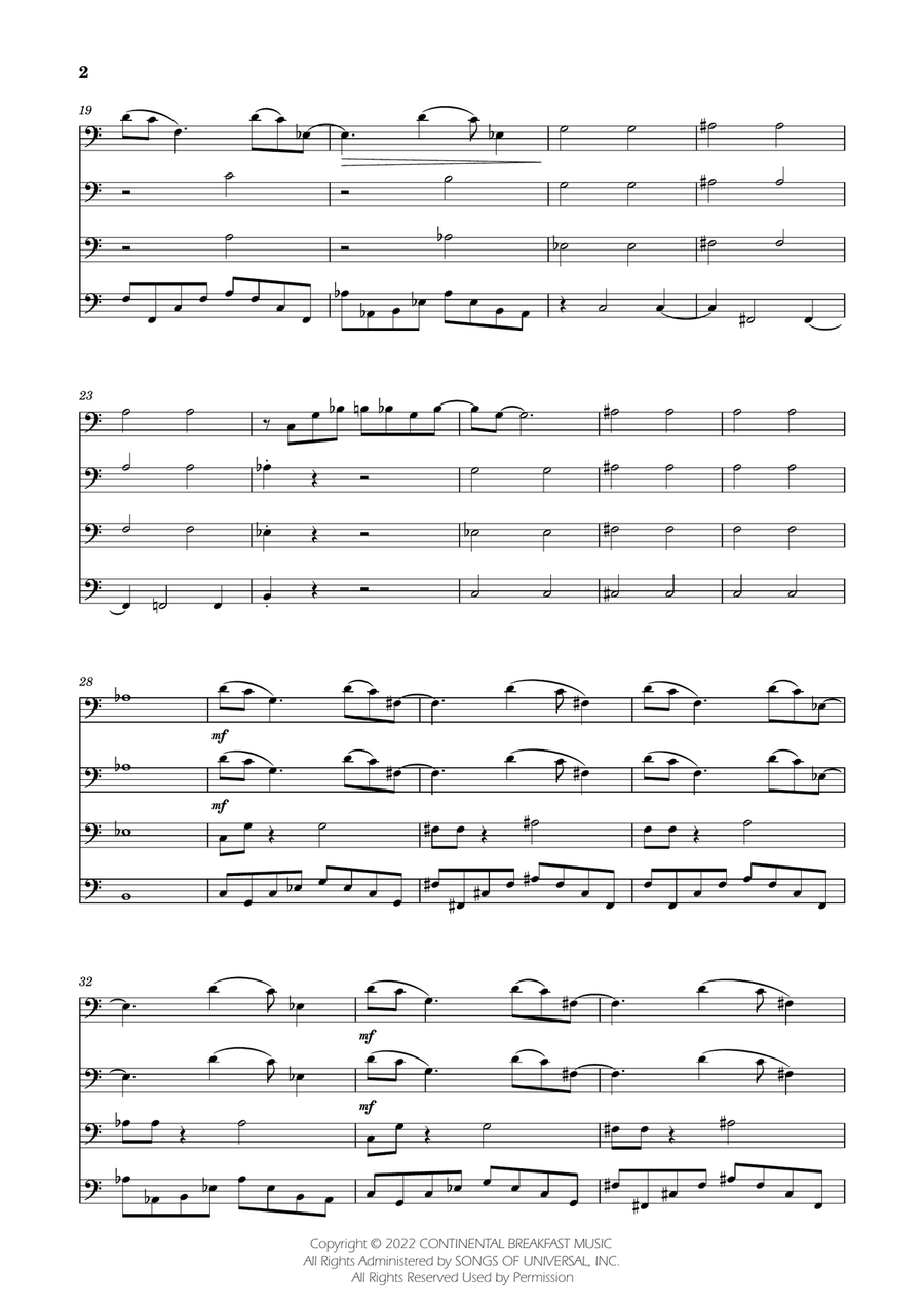 Severance - Main Title Theme Brass Quartet scores gallery preview page 2