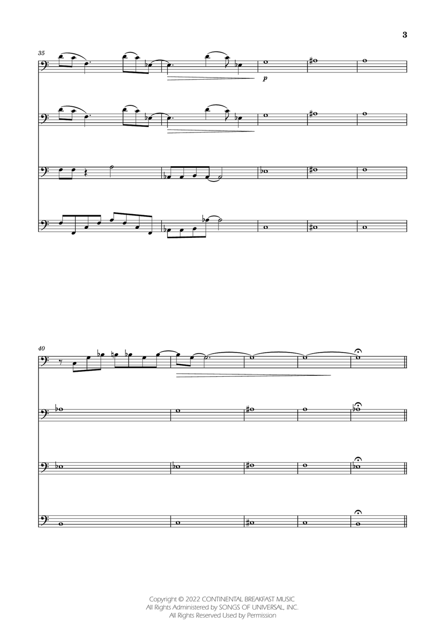 Severance - Main Title Theme Brass Quartet scores gallery preview page 3