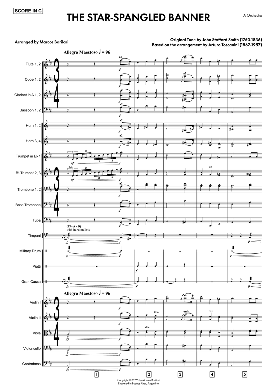The Star-Spangled Banner The Star-Spangled Banner Full Orchestra scores gallery preview page 4