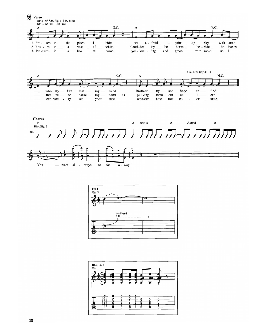 Brother Brother Guitar Tablature scores gallery preview page 2