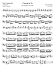 Canon in D for Solo Cello (for emergency use only)