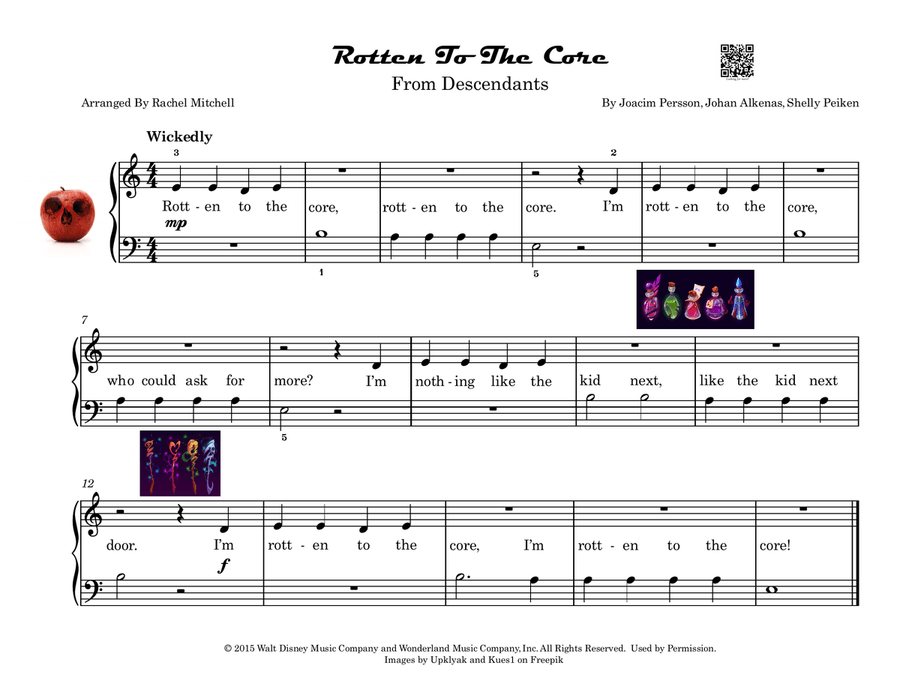 Rotten To The Core Rotten To The Core Easy Piano scores gallery preview page 1