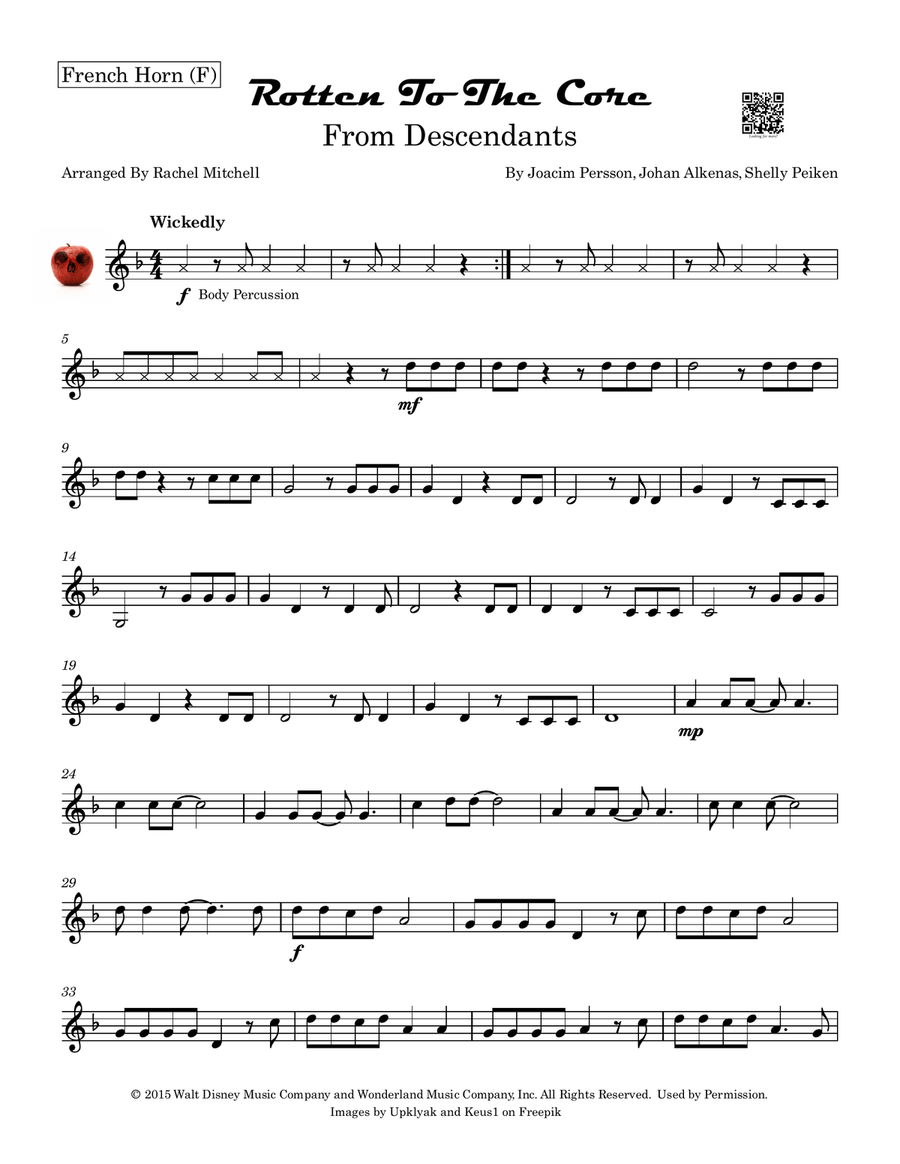 Rotten To The Core Horn Solo scores gallery preview page 1