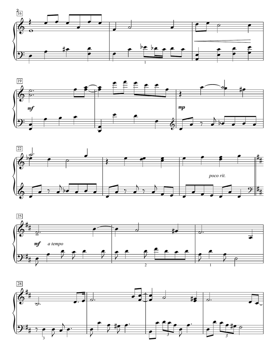Fields Of Dusk (from Star Wars Jedi: Survivor) Easy Piano scores gallery preview page 2