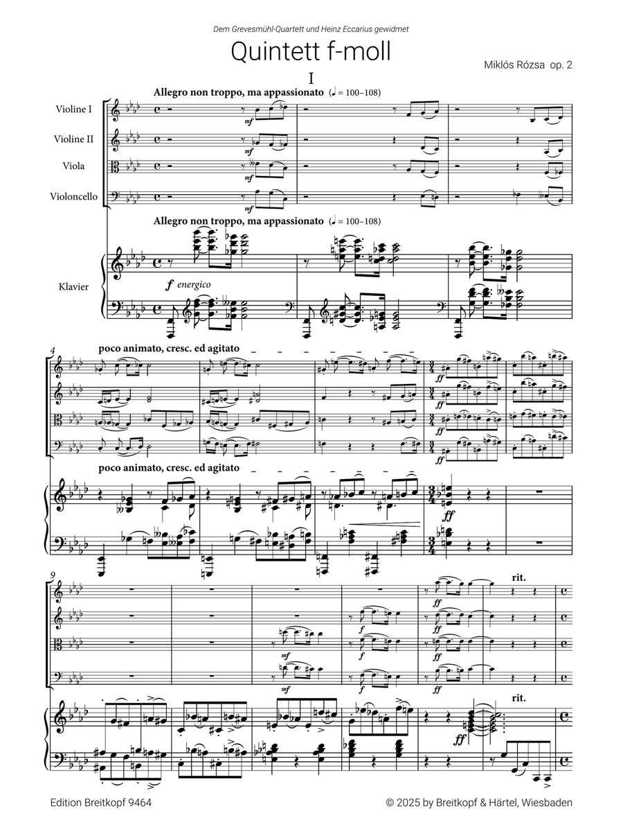 Piano Quintet in F minor Op. 2 Piano Quintet scores gallery preview page 2