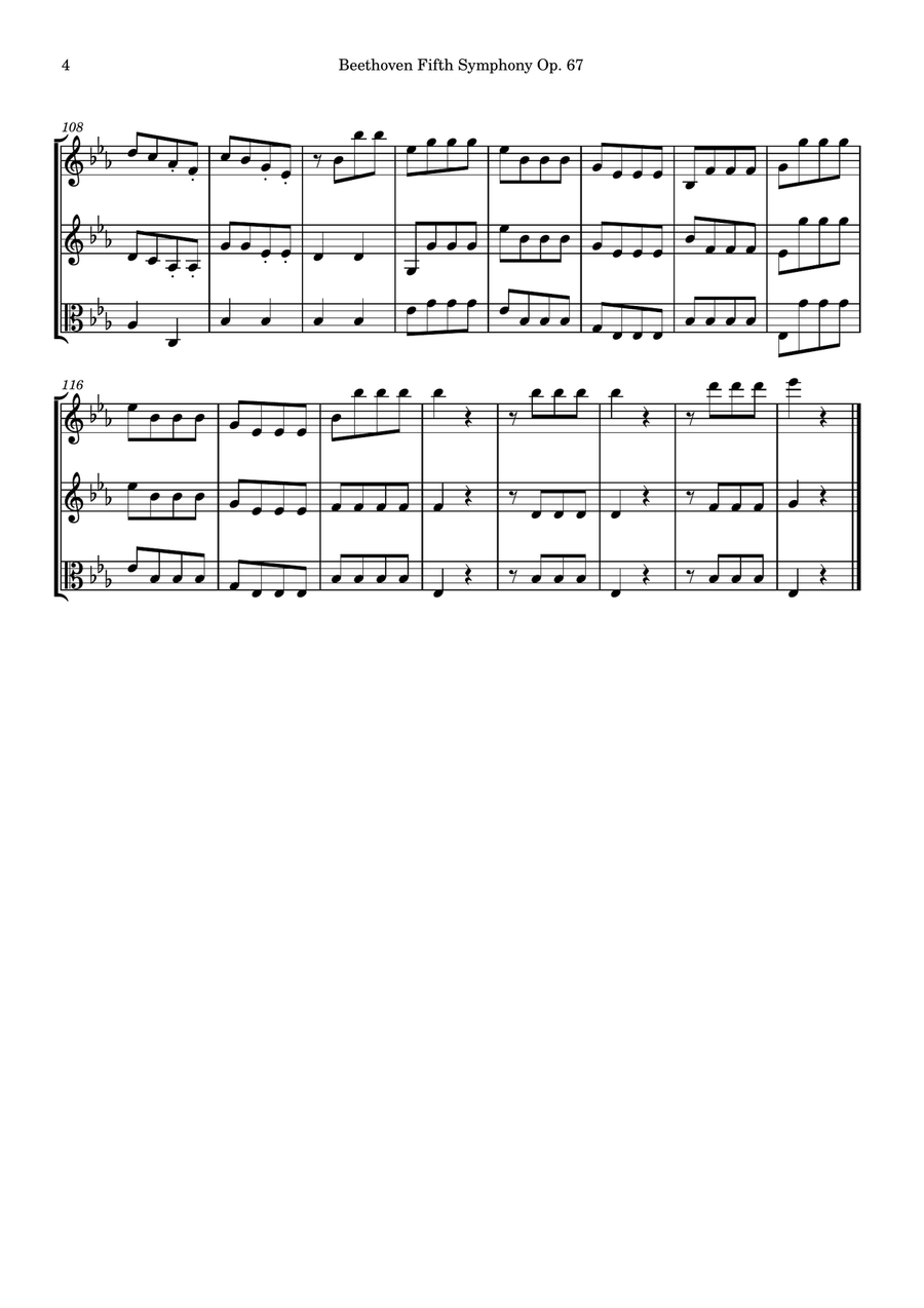 Symphony No. 5 Symphony No. 5 String Trio scores gallery preview page 4