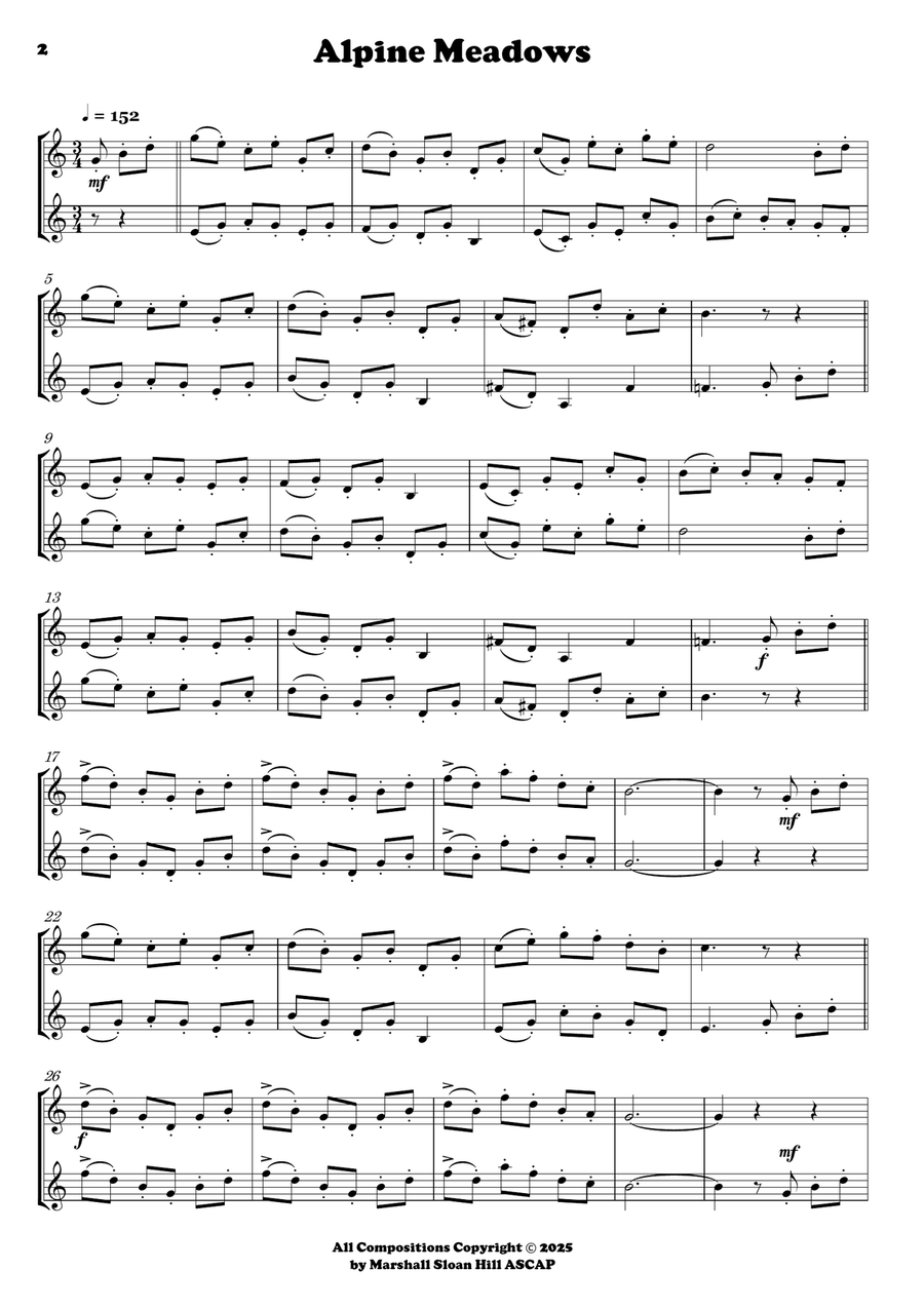 Slappy Hines' Inside Jokes - Duets for Treble Clef Instruments in Bb Trumpet Duet scores gallery preview page 4