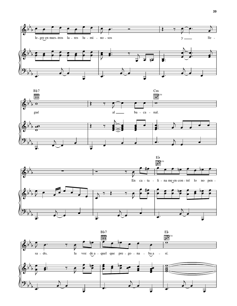 Echale Salsita Echale Salsita Piano, Vocal, Guitar scores gallery preview page 3