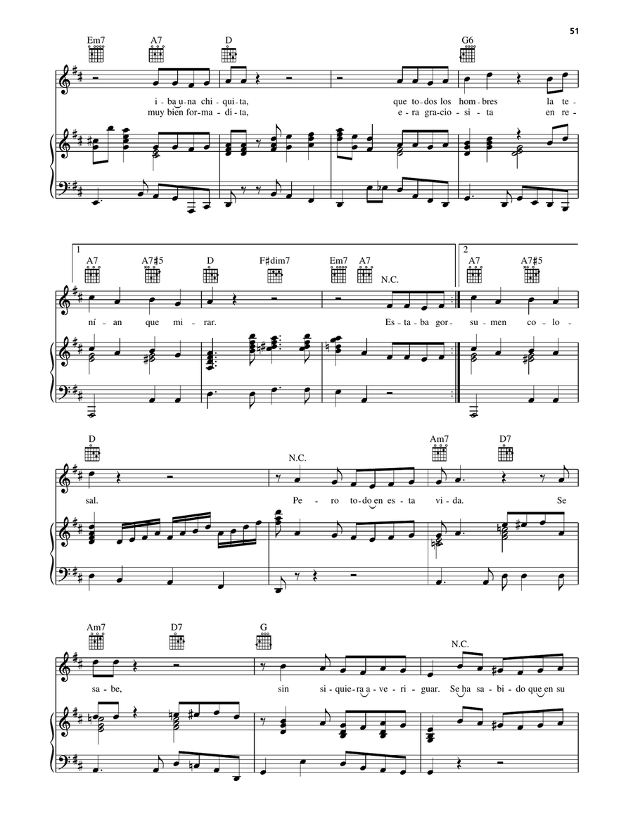 La Engañadora La Engañadora Piano, Vocal, Guitar scores gallery preview page 2