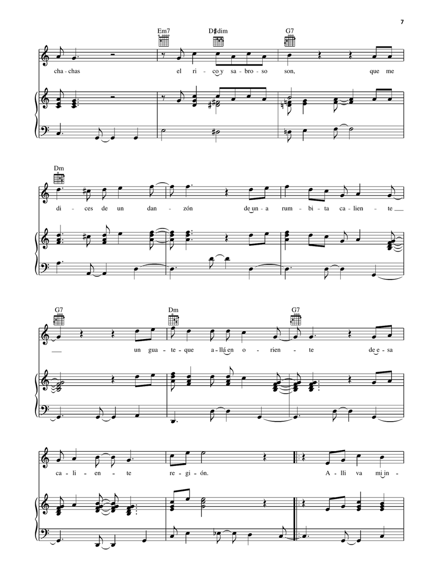 A Toda Cuba Le Gusta A Toda Cuba Le Gusta Piano, Vocal, Guitar scores gallery preview page 2