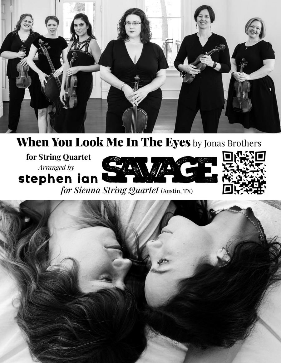 When You Look Me In The Eyes String Quartet scores gallery preview page 1