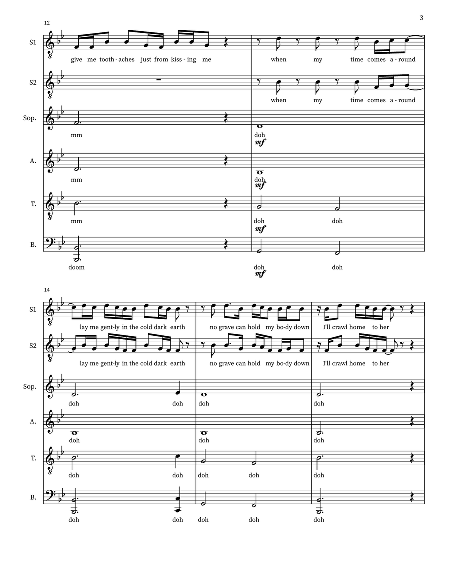 Work Song Work Song 4-Part scores gallery preview page 3