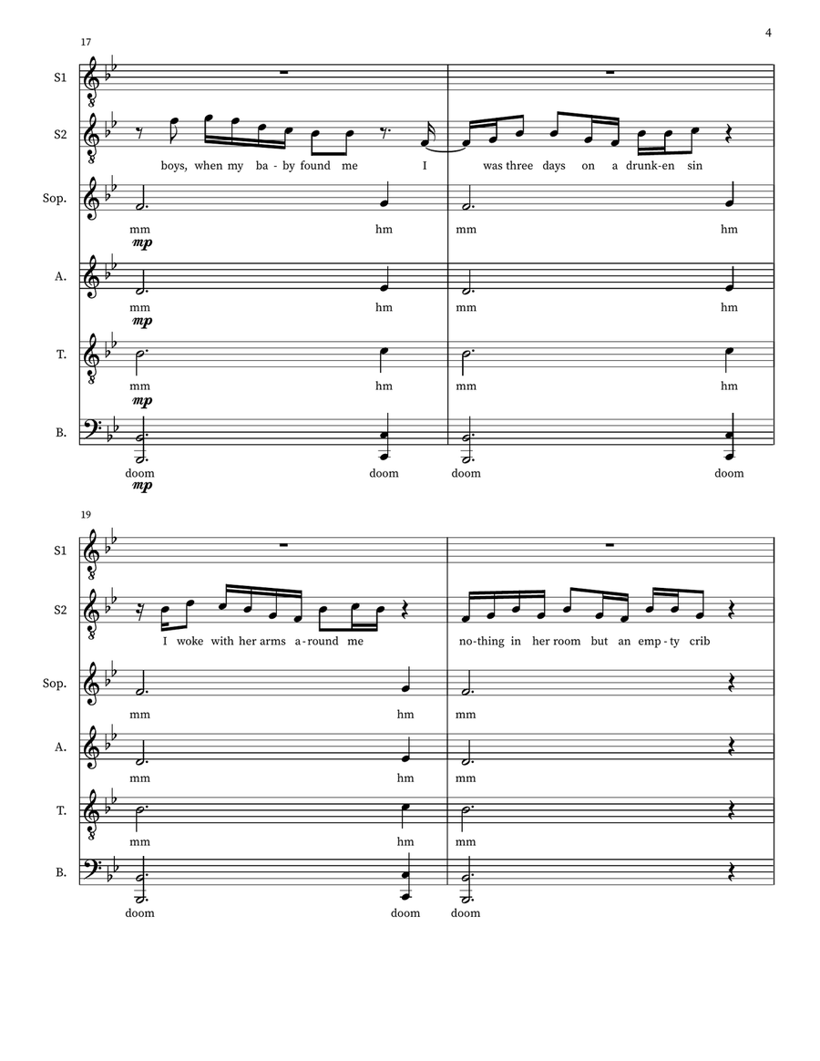 Work Song Work Song 4-Part scores gallery preview page 4