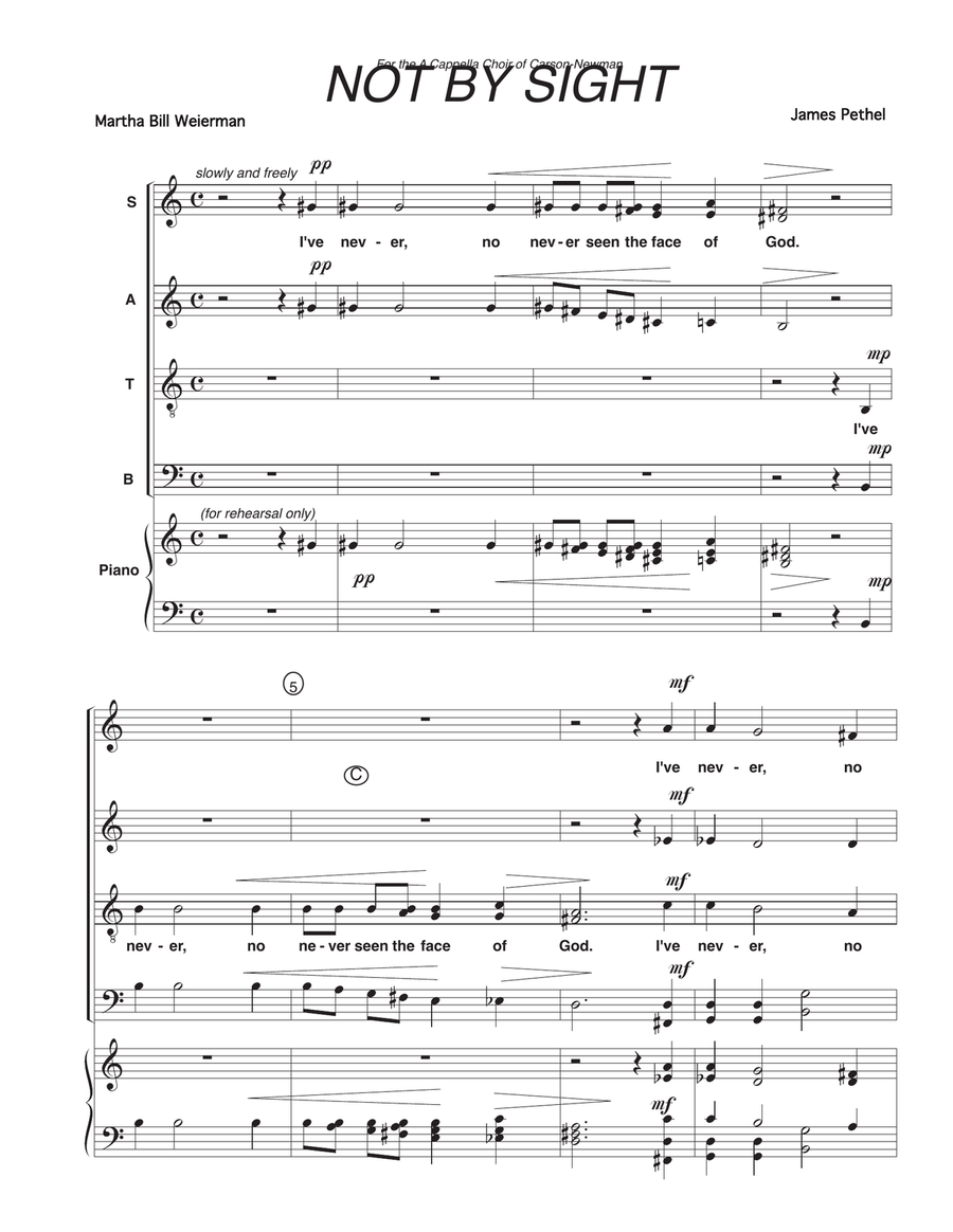 Not By Sight Not By Sight Divisi scores gallery preview page 1