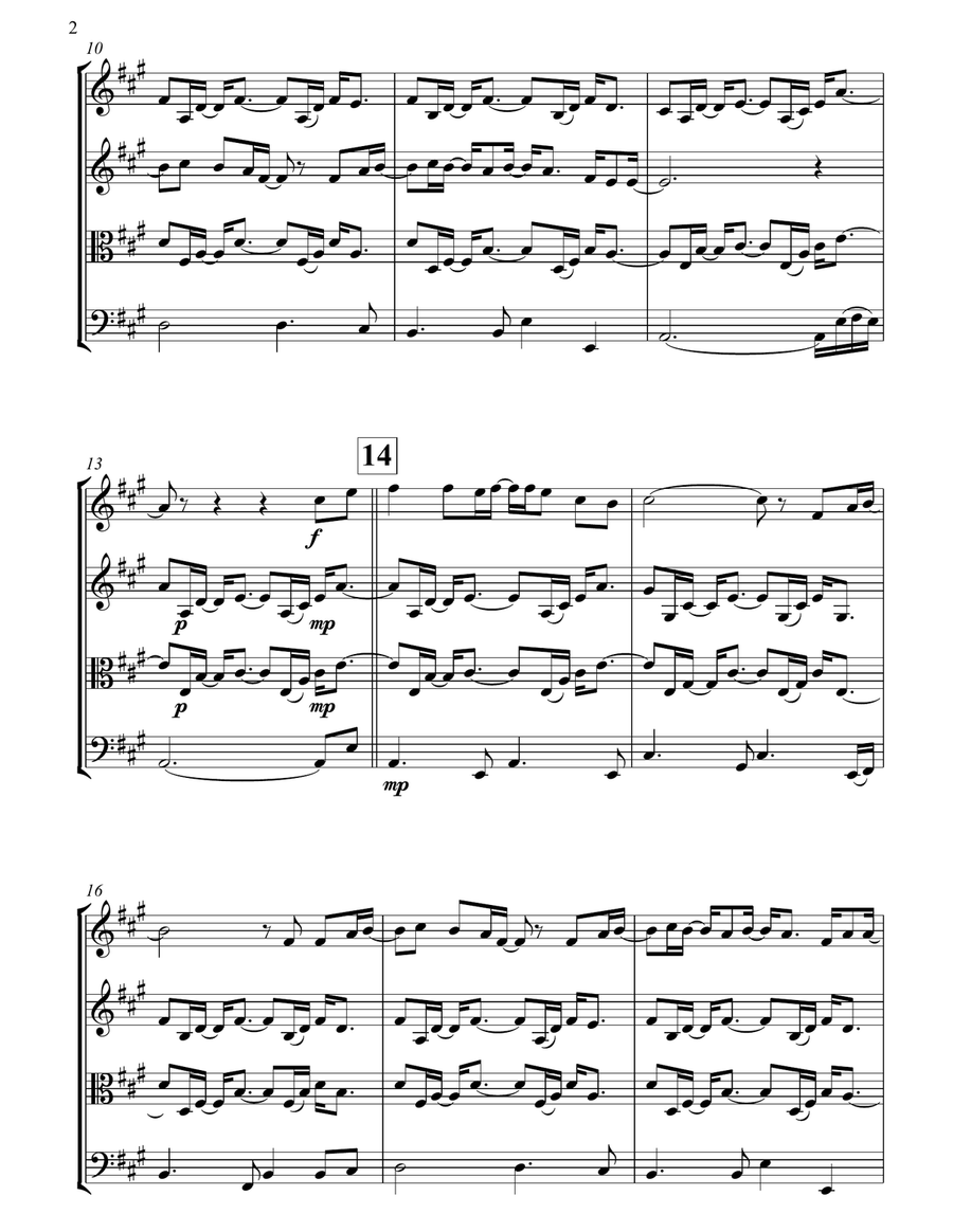 Nine Million Bicycles String Quartet scores gallery preview page 2