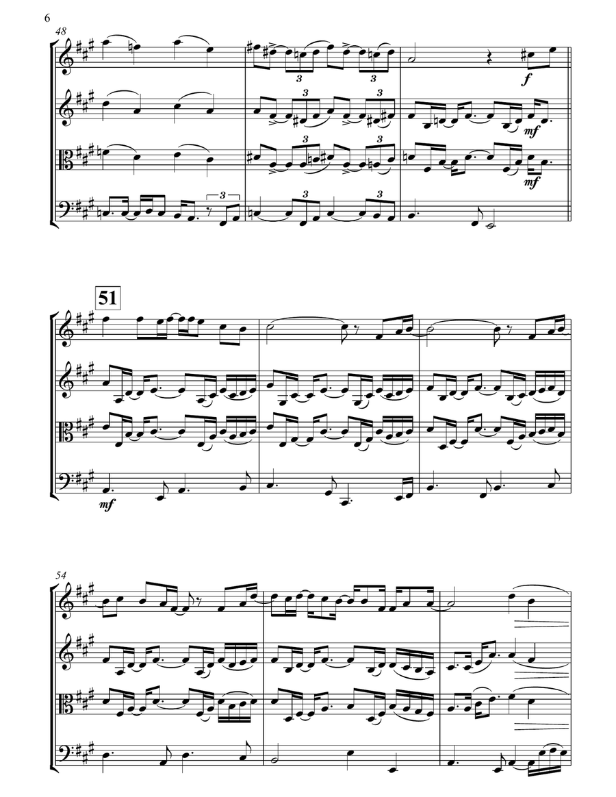 Nine Million Bicycles String Quartet scores gallery preview page 6