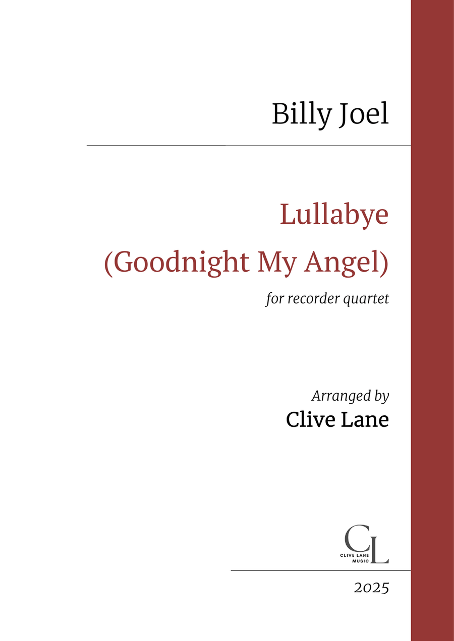 Lullabye (Goodnight, My Angel) Soprano Recorder scores gallery preview page 1