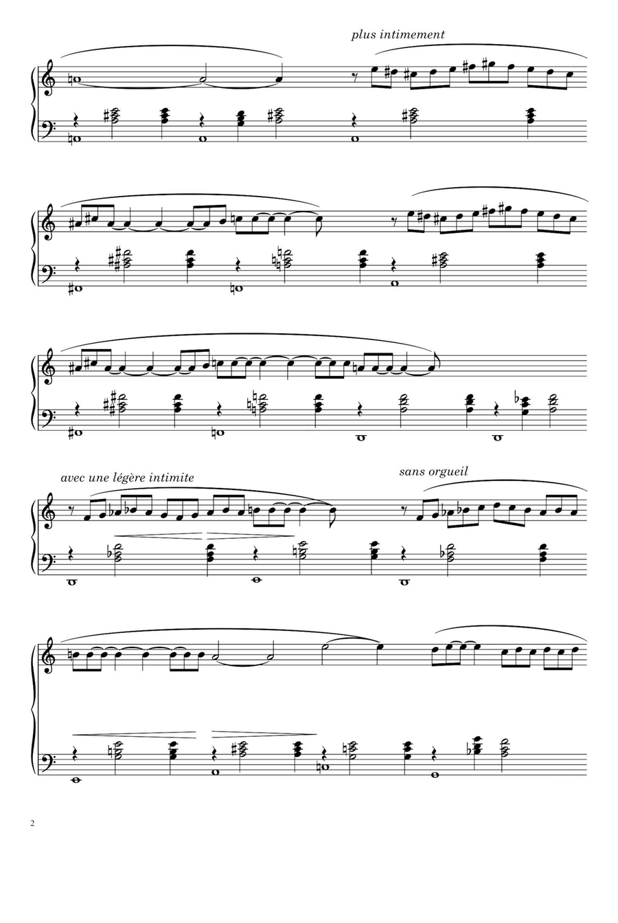 Gnossienne No. 2 - Erik Satie Piano Solo scores gallery preview page 2
