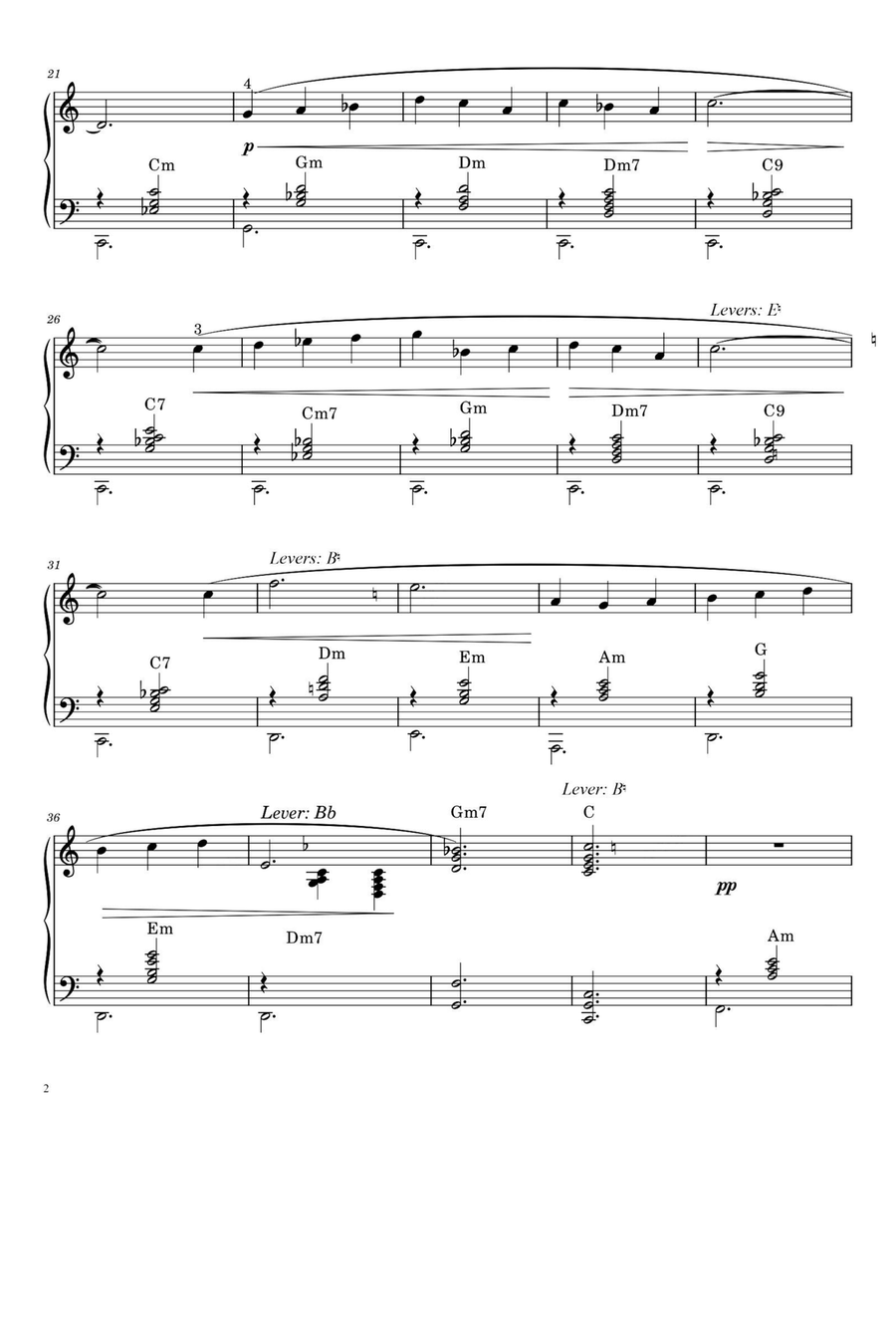 Gymnopédie No. 1 - Erik Satie Piano Solo scores gallery preview page 2