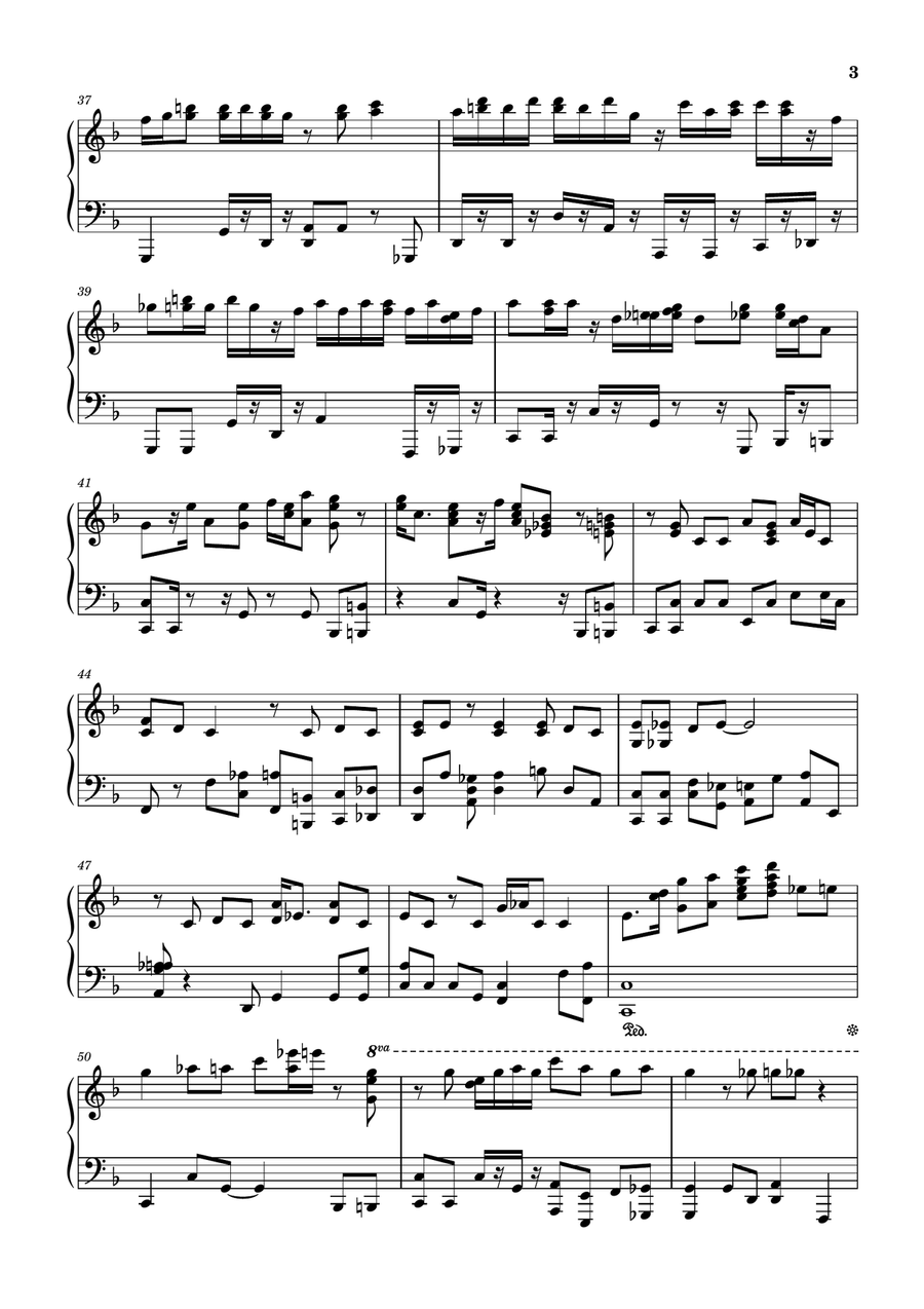 Put Your Hand In The Hand Piano Solo scores gallery preview page 3