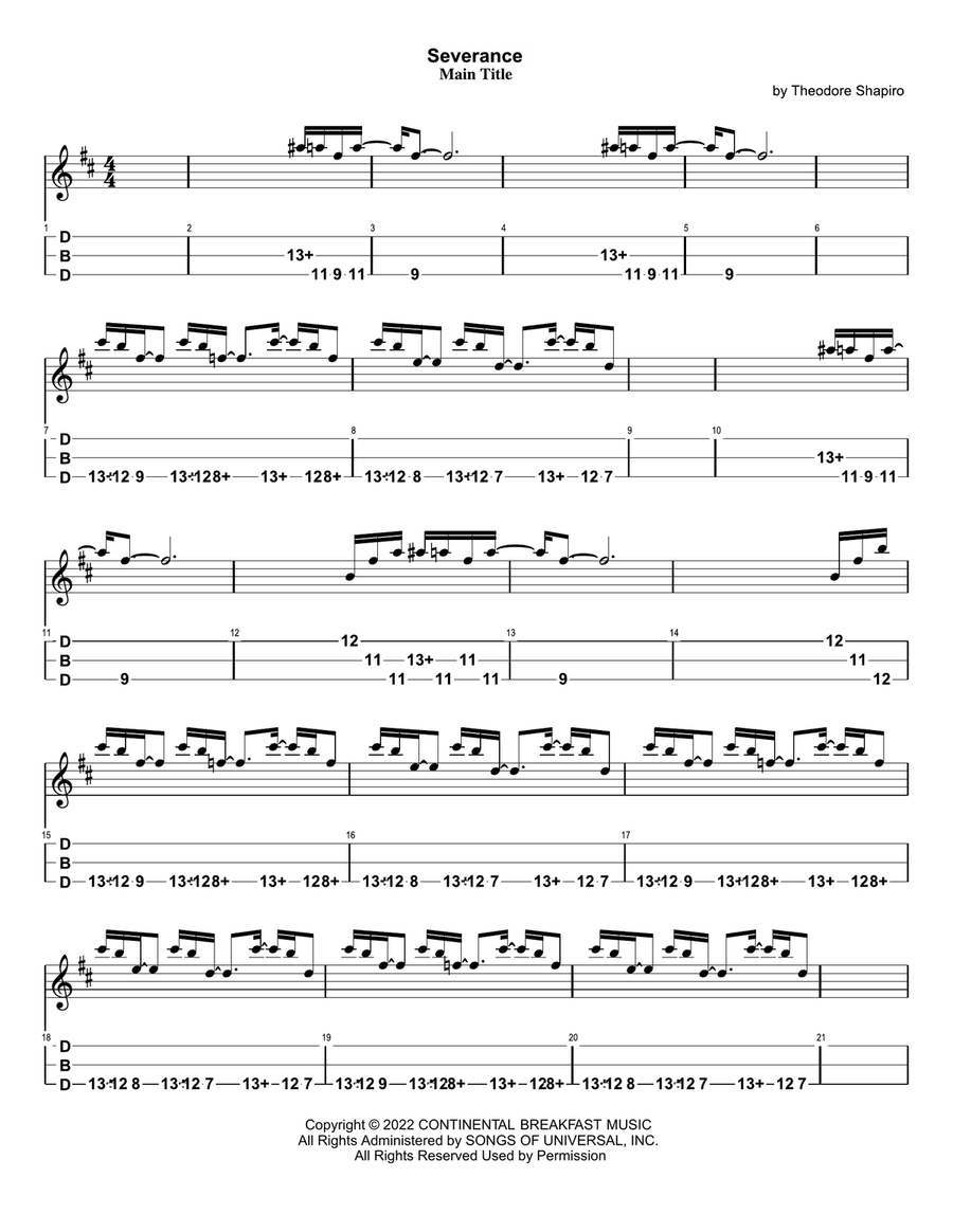 Severance - Main Title Theme Dulcimer scores gallery preview page 2