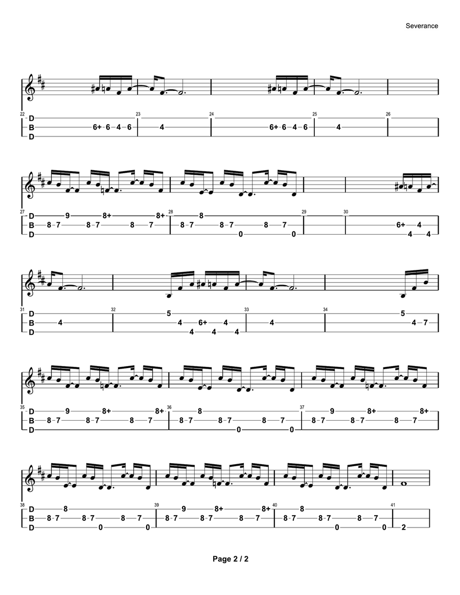 Severance - Main Title Theme Dulcimer scores gallery preview page 3