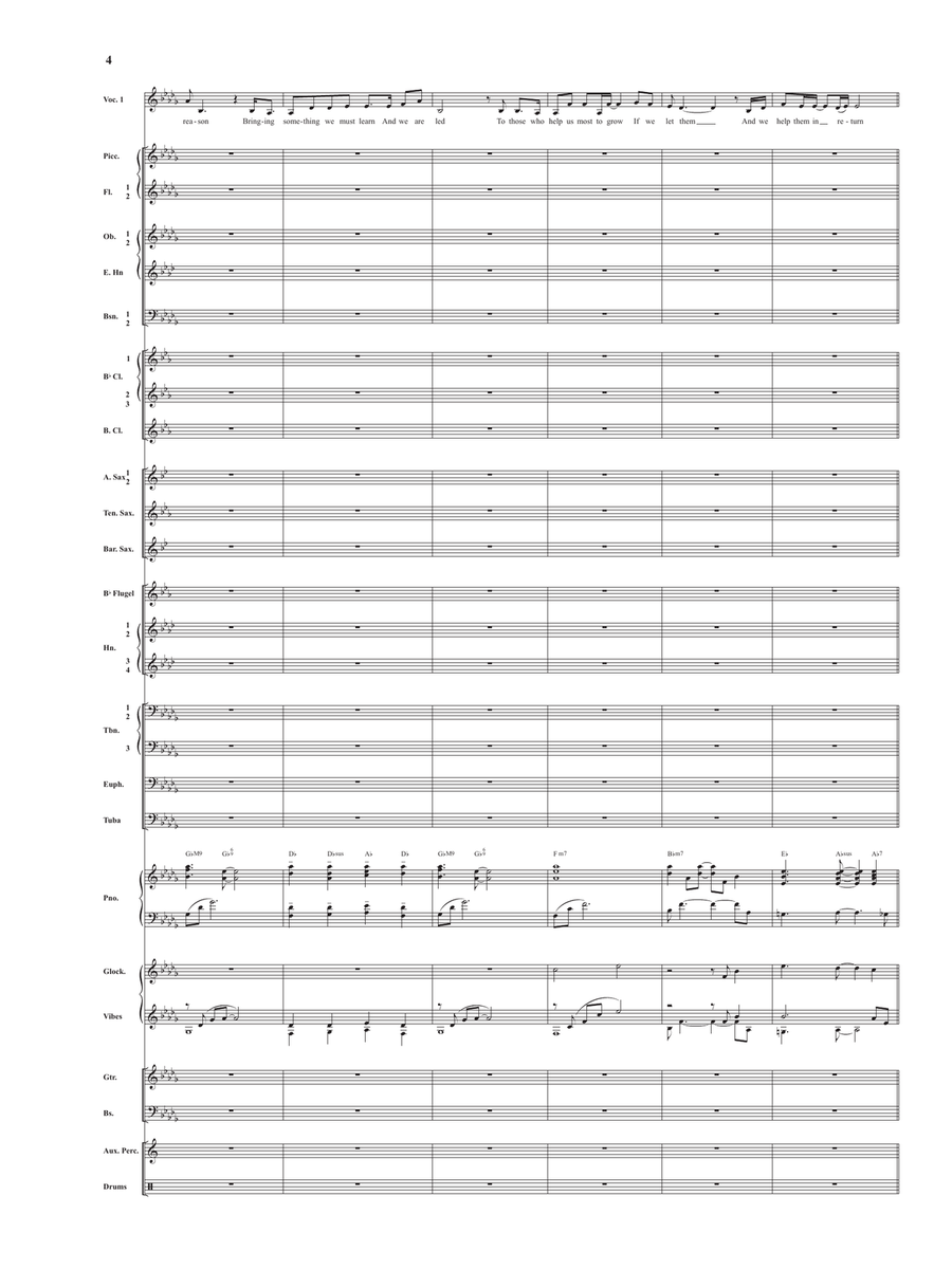 For Good - Score Only Concert Band scores gallery preview page 4